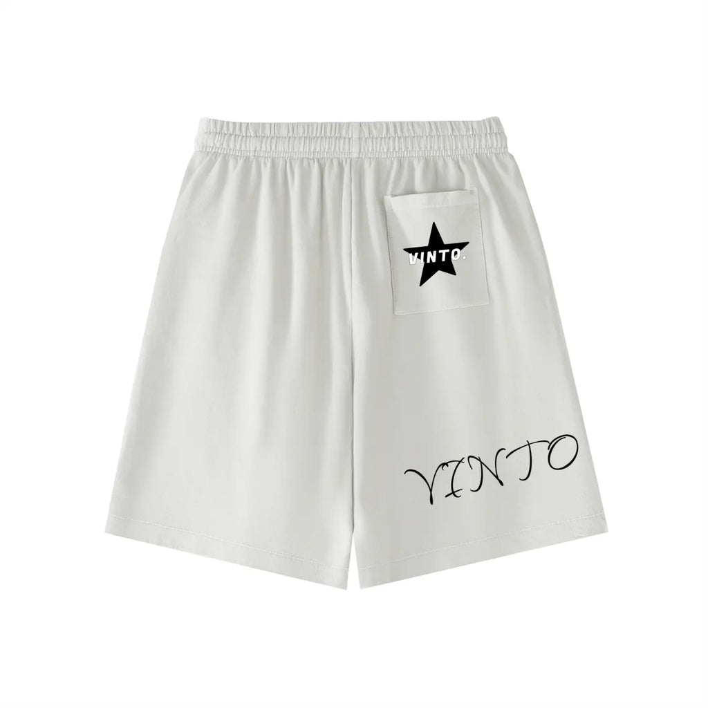 Vinto Vintage Essential Cotton Shorts White Back